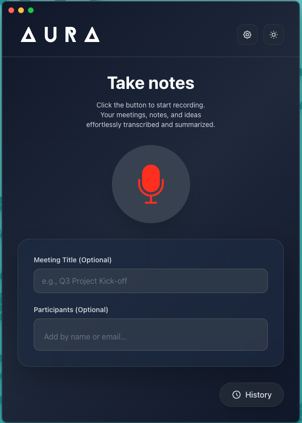 Aura App Screenshot